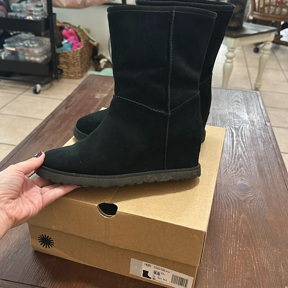 Black UGG Wedge Boot
